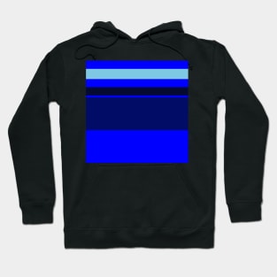 A delightful pattern of Lightblue, Blue, Dark Imperial Blue and Dark Navy stripes. Hoodie